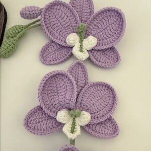 Handcrafted Purple Floral Brooch